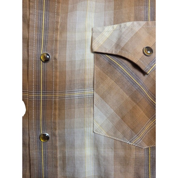 Pendleton Shadow Plaid Pearl Snap Mens Western Style Frontier Shirt XL - Picture 2 of 6